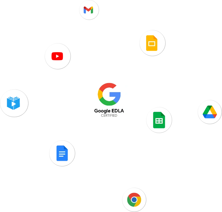 Google EDLA certified smart classroom interactive display