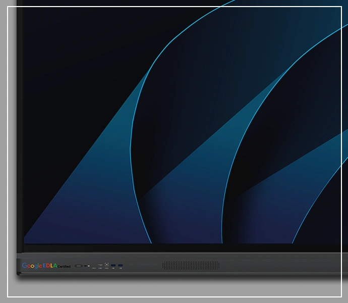 Multiple connectivity ports including USB, HDMI, Type-C and touch input